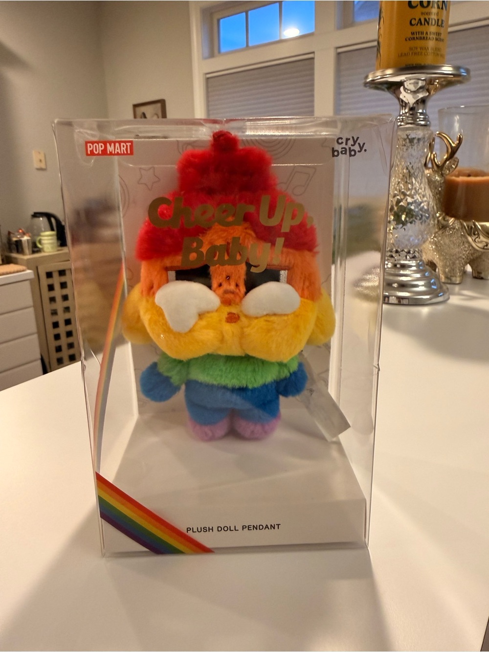 POP MART Cheer Up Baby Plush Doll Pendant - Rainbow